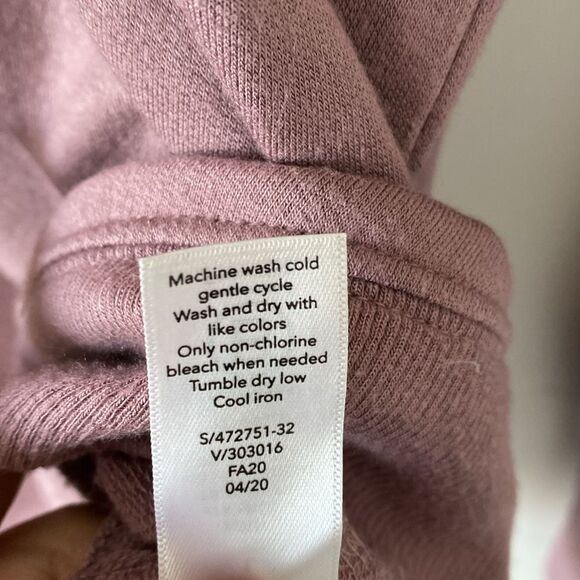 Athleta Mindset Textured Sweatshirt Sz L Dusty Pink Very Soft Modal Worm Quality - Picture 9 of 12